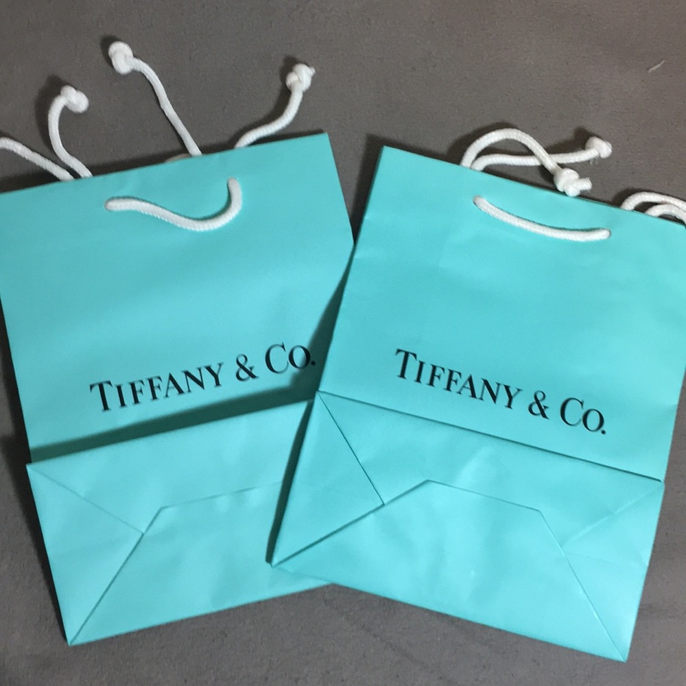 Lot of 2 Tiffany & Co empty medium bags NEW